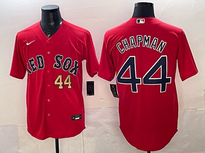 Men 2026 Boston Red Sox #44 Chapman Red Game Nike MLB Jersey style 002->boston red sox->MLB Jersey